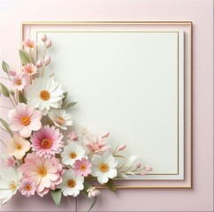 Elegant floral arrangement with pastel flowers on a soft pink background, perfect for any occasion.