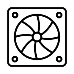 Fan Vector Line Icon Design