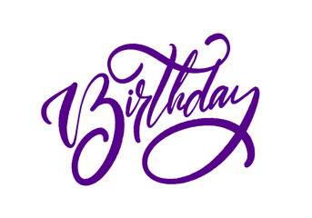 A Beautifully Elegant Birthday Typography Design Featuring Gorgeous Purple Colors