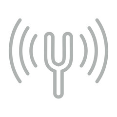 viberation Vector Line Grey Icon Design