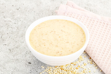 Sesame sauce in the bowl