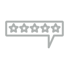 rating Vector Line Grey Icon Design