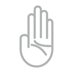 stop Vector Line Grey Icon Design