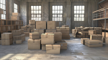 Obraz premium Final chance for huge savings - warehouse clearance sale! Massive discounts on remaining stock! Ample copy space on boxes.