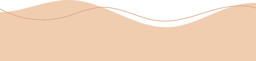 Neutral-colored abstract organic blob shape border. Flat design illustration. © K Ching Ching