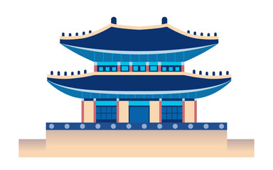 Traditional Asian building cultural heritage architecture colorful