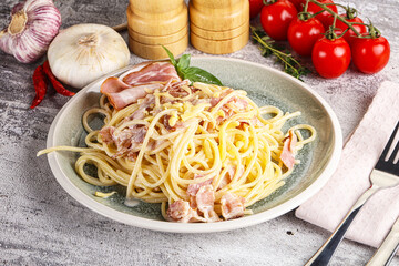 Italian pasta spaghetti Carbonara