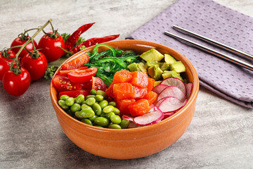 Hawaian cuisine - Poke with salmon