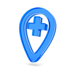 Obraz premium Sign plus on white background. isolated 3D illustration