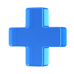 Sign plus on white background. isolated 3D illustration