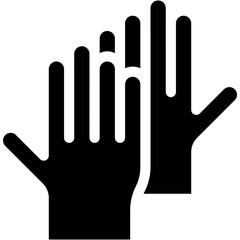 Fototapeta premium Vector Icon High Five, Trust, Friendship, Agreement, Deal, Happy, Hand
