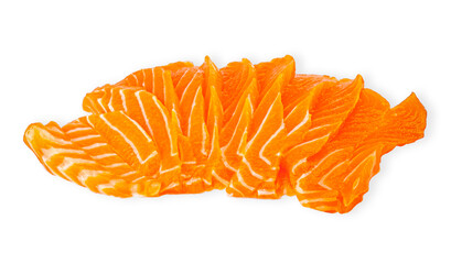 Sliced of Salmon isolated on white background