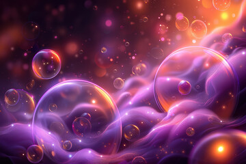 Vibrant Ethereal Background with Glowing Lights