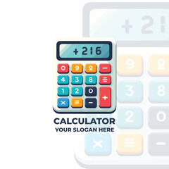 The Calculator Illustration Object for School Stuff