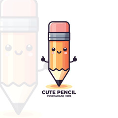 Cute Pencil Character for School Children
