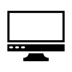 Monitor Screen Vector Glyph Icon Design
