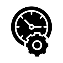 Time Management Vector Glyph Icon Design