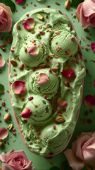 Delicious Pistachio Ice Cream Dessert
