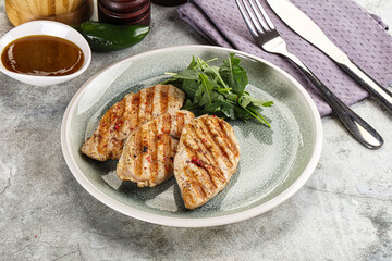 Grilled turkey breast fillet steak