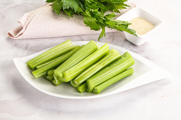 Vegan cuisine - dietary celery cticks