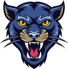vector Drawing of a Angry panther 