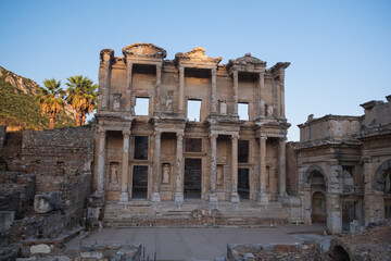 Celsus Library in ancient city Ephesus, Anatolia in Selcuk, Turkey. . High quality photo