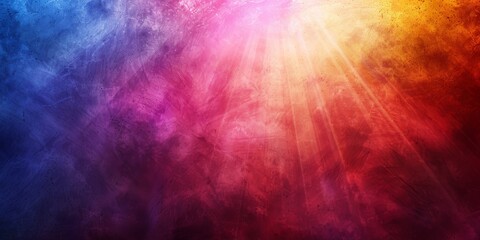 Abstract background with vibrant colors, radiant light beams, and vivid hues, creating dynamic atmosphere