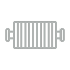 BBQ Grill Vector Line Grey Icon Design