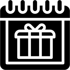 Vector Icon Gift, Calendar, Time And Date, Gift Box, Present