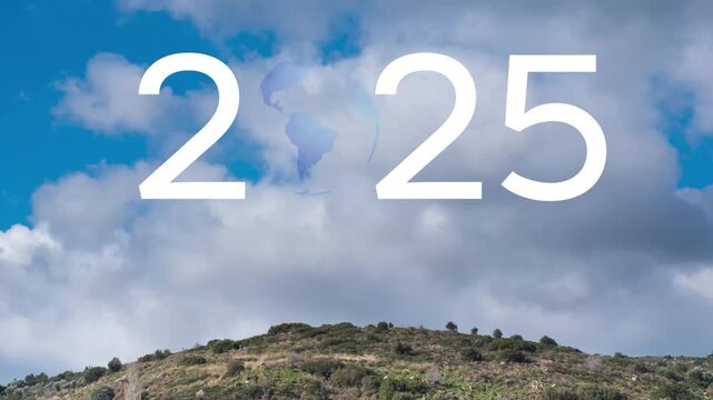 2025 New Year concept. Environmental technology concept. Sustainable development goals. SDGs. hq