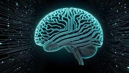 A brain with wires coming out of it