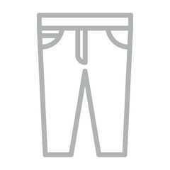 Pant Design Vector Line Grey Icon Design