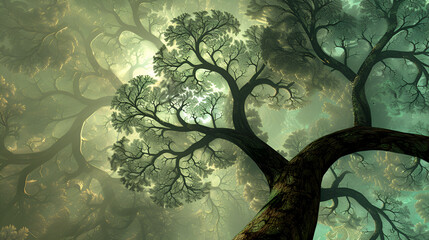 Morning freshness in a beautiful autumn face, a ray of sunshine passes through the branches of redays at dawn,Burnt black tree trunk against the sky with clouds Burnt black tree trunk against the sky 