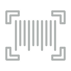 Barcode Vector Line Grey Icon Design
