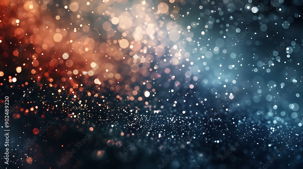 Poster abstract bokeh lights background with a blend of warm and cool colors creating a dreamy and magical 
