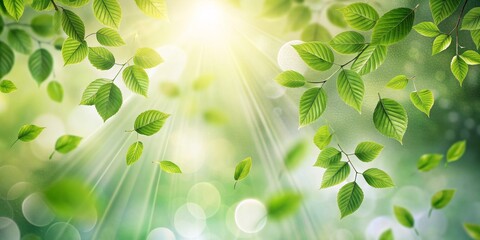 Sunlight Through Green Leaves, Bokeh , Nature , Spring , Summer