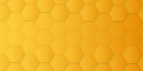 3d hexagonal structure futuristic orange background and embossed hexagon abstract with hexagon background. honeycomb hexagonal background. Hexagon shape, orange shiny yellow. hexagon pattern shape.

