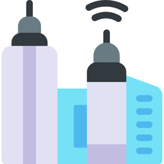 Vector Icon Smart City, Electronics, Flying, Modern, Future