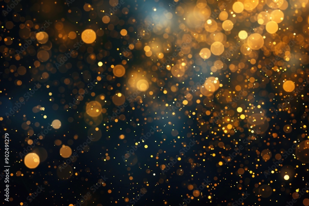 Poster A blurred image of a black and gold background suitable for use in designs where a subtle gradient is needed