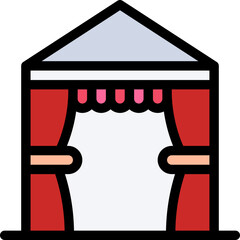 Vector Icon Stage, Circus, Magic, Entertainment, Fortune Teller