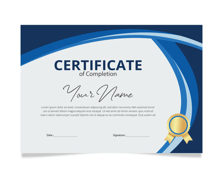 certificate of completion design template