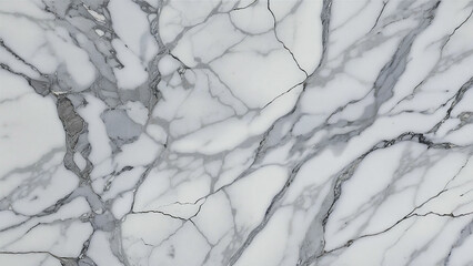Fototapeta premium Elegant white marble texture with fine gray veins, offering a sophisticated look.