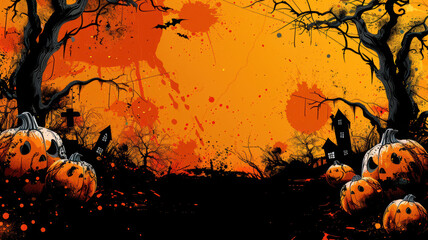 Creepy Halloween Night Illustration