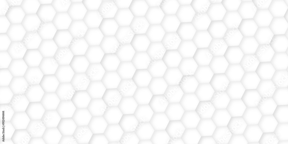 Poster 3d hexagonal structure futuristic white background and embossed hexagon abstract with hexagon backgr