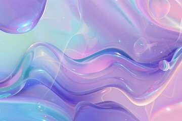 Holographic abstract background, pastel rainbow colors