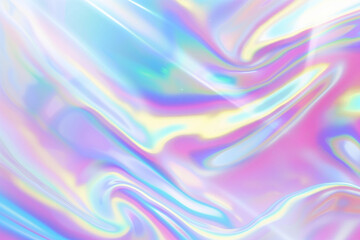 Obraz premium Holographic abstract background, pastel rainbow colors