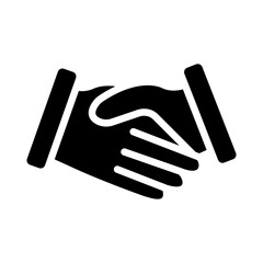 Handshake Vector Glyph Icon Design