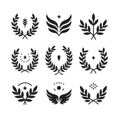 Fototapeta premium Laurel Sign Illustration Icon Logo Vector 