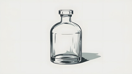 Simple Glass Bottle Isolated