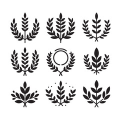 Laurel Sign Illustration Icon Logo Vector
